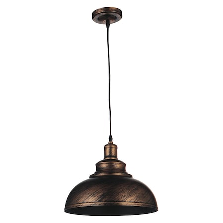 One Light Down Pendant With Antique Copper Finish